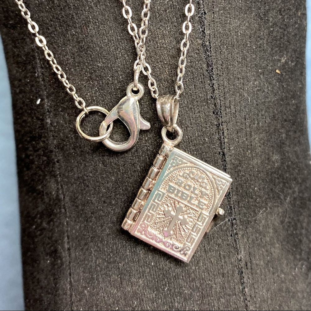 Vintage Bible Pendant With The Lord’s Prayer